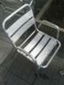 Silla aluminio standard respaldo cuadrado con lamas aluminio. Cojines adaptados a esta silla.